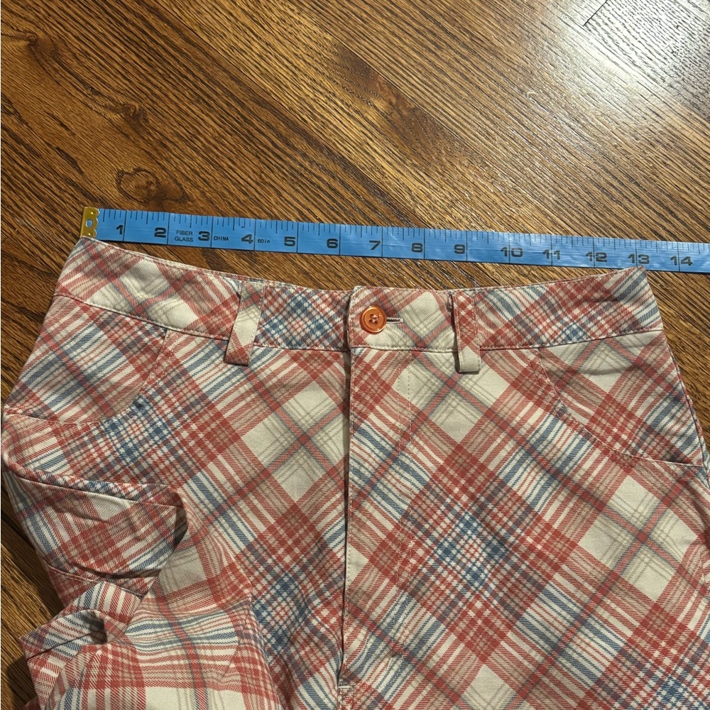 Rolla’s | Plaid Bootcut Pants Womens High Rise Pomegranate Casual Boho Sz‎ 8/S - Picture 6 of 9